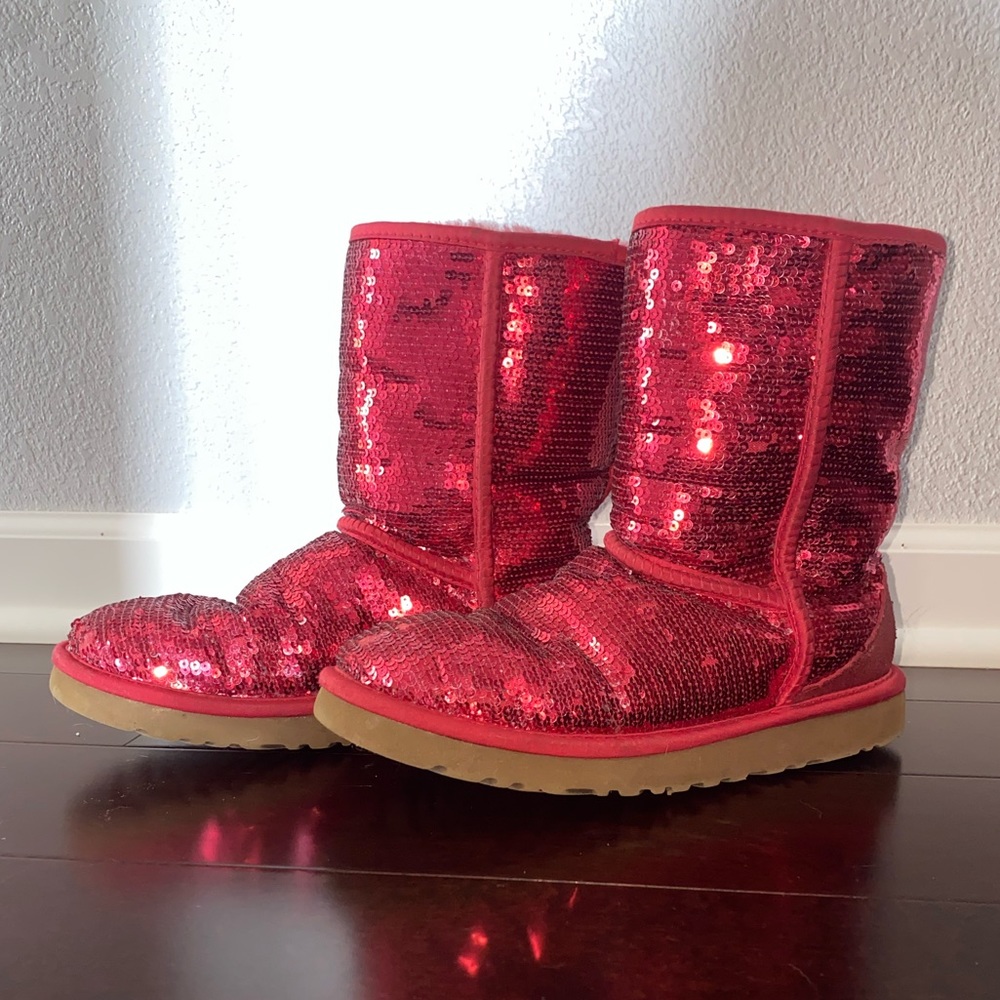 Red Sequin Uggs